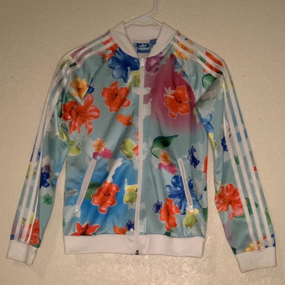 COPY - Adidas Flower Print Doubled Pocketed Jacket